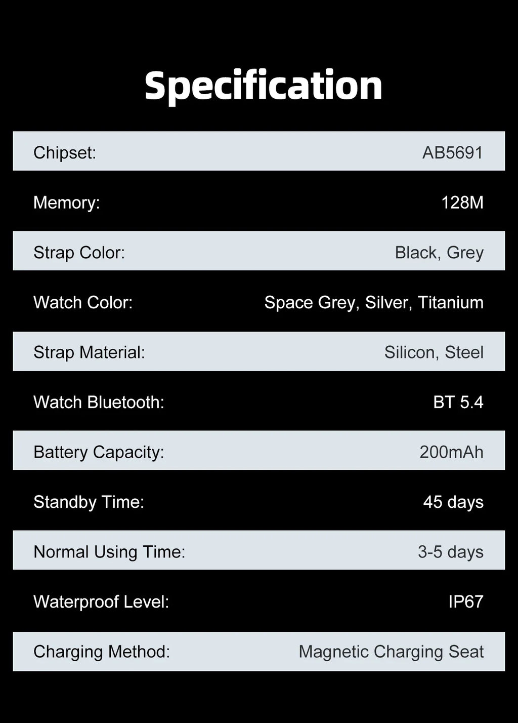 Ultra Slim Smart Watch 1.96" AMOLED 360*360 HD Pixel Display