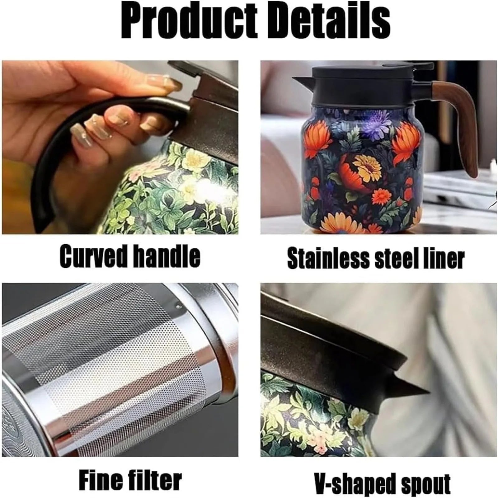 FloraBrew – Elegant Tea Thermos with Infuser!