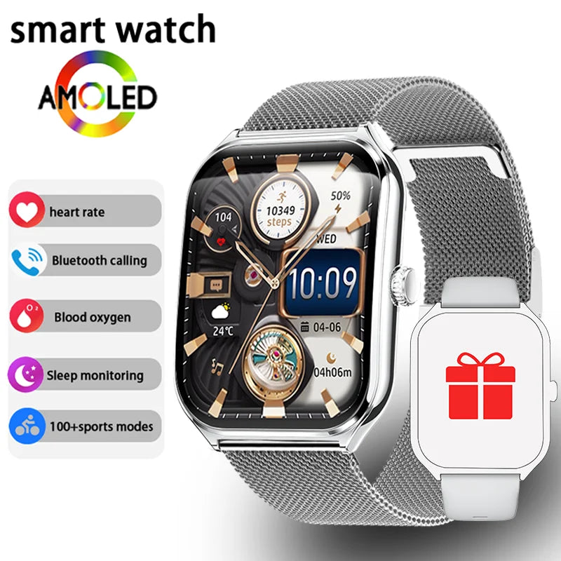 Ultra Slim Smart Watch 1.96" AMOLED 360*360 HD Pixel Display