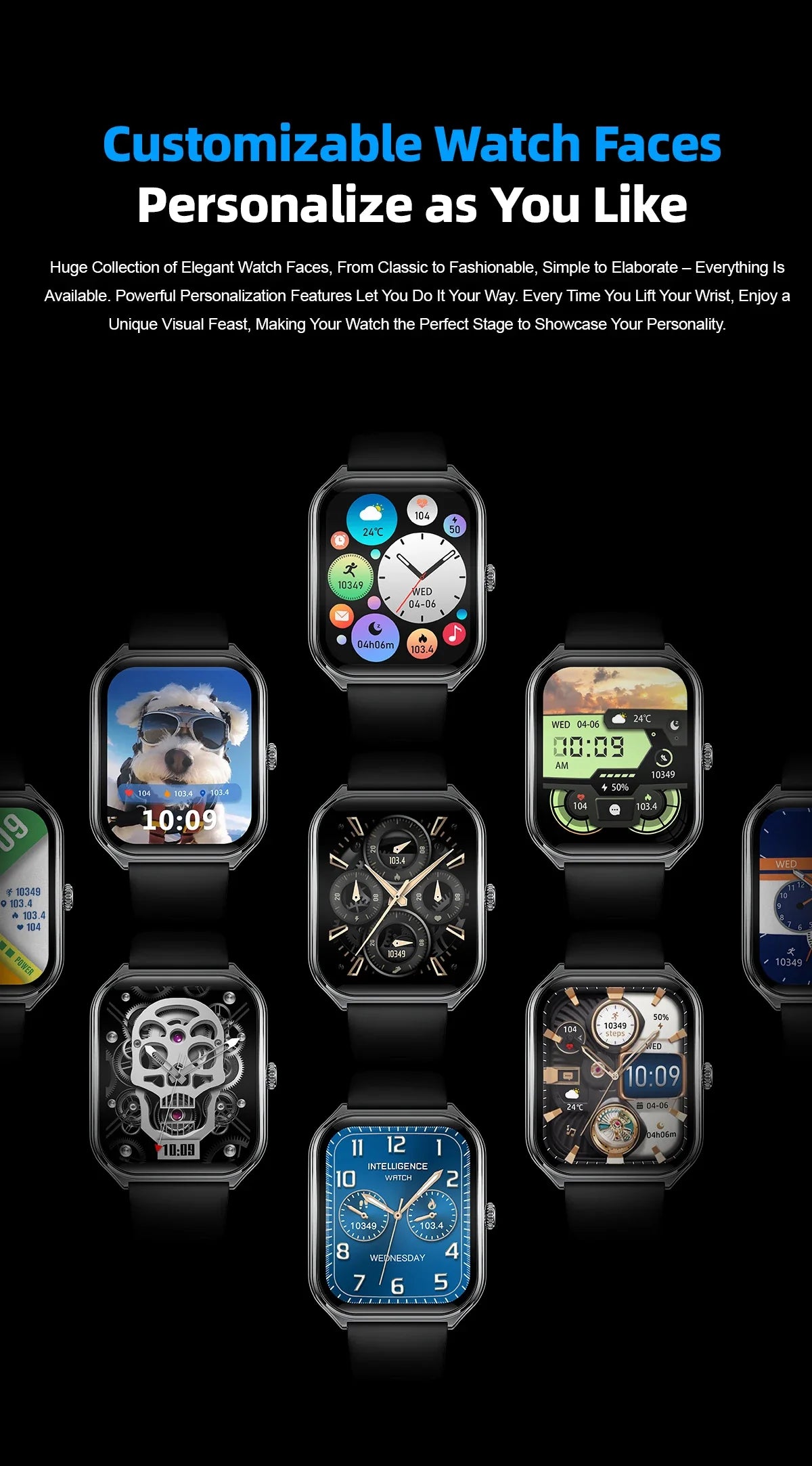 Ultra Slim Smart Watch 1.96" AMOLED 360*360 HD Pixel Display