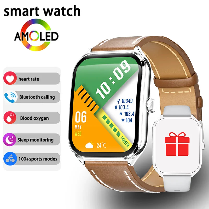 Ultra Slim Smart Watch 1.96" AMOLED 360*360 HD Pixel Display