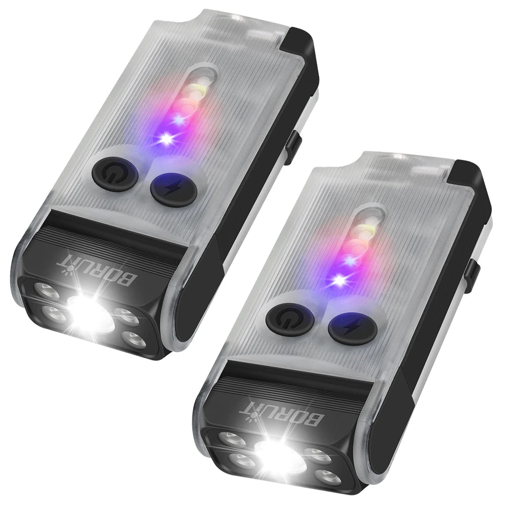 BORUiT V30 EDC LED Flashlight Keychain Power bank