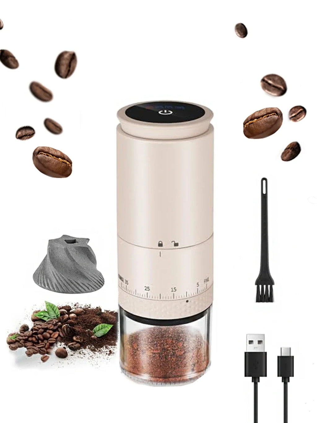 Electric Coffee Grinder Adjustable Coffee Burr 1500w