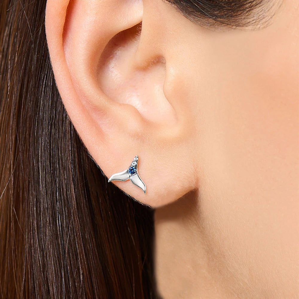 Dolphin Tail Fin Jewelry Set 925 Silver