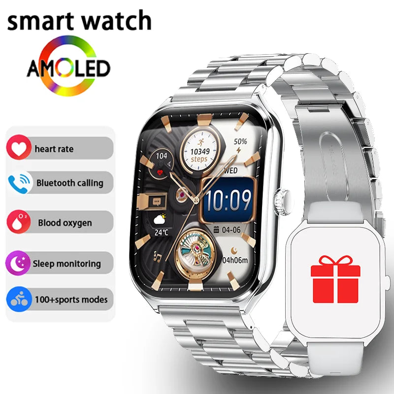 Ultra Slim Smart Watch 1.96" AMOLED 360*360 HD Pixel Display