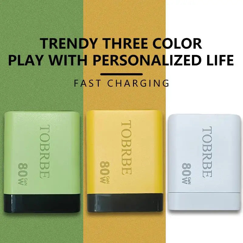 Charge Fast: 3-in-1 GaN 80W Scalable Charger