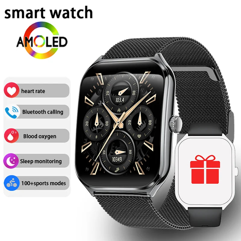 Ultra Slim Smart Watch 1.96" AMOLED 360*360 HD Pixel Display
