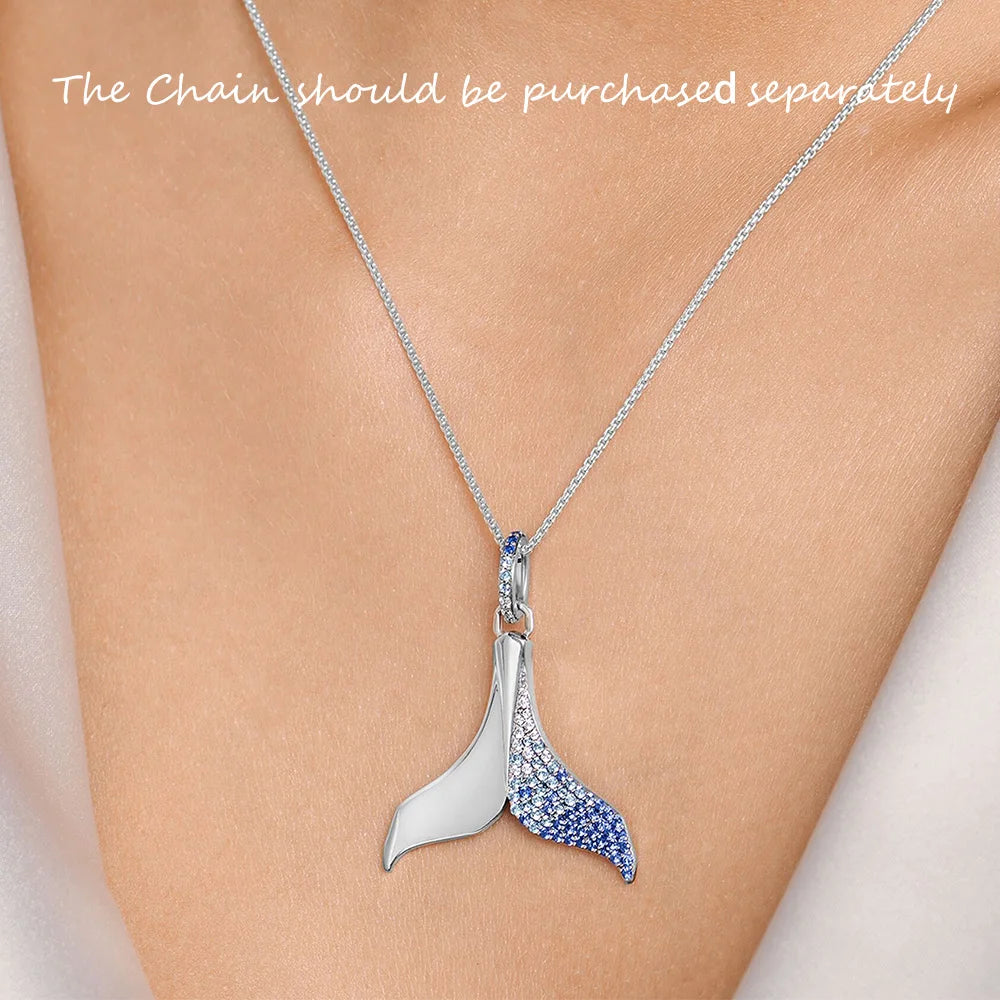 Dolphin Tail Fin Jewelry Set 925 Silver