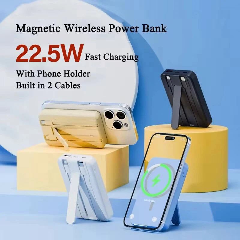 MagSafe Power Bank – 10000mAh Wireless Charger, Stays Put!