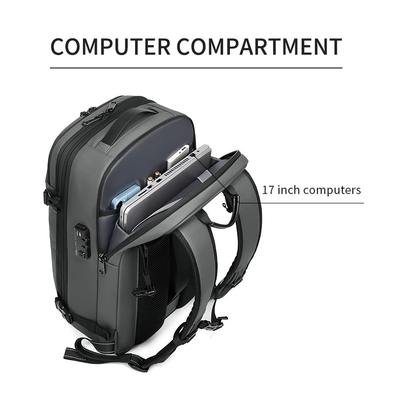 Travel Backpack – 17 Inch Laptop Backpack with Vacuum