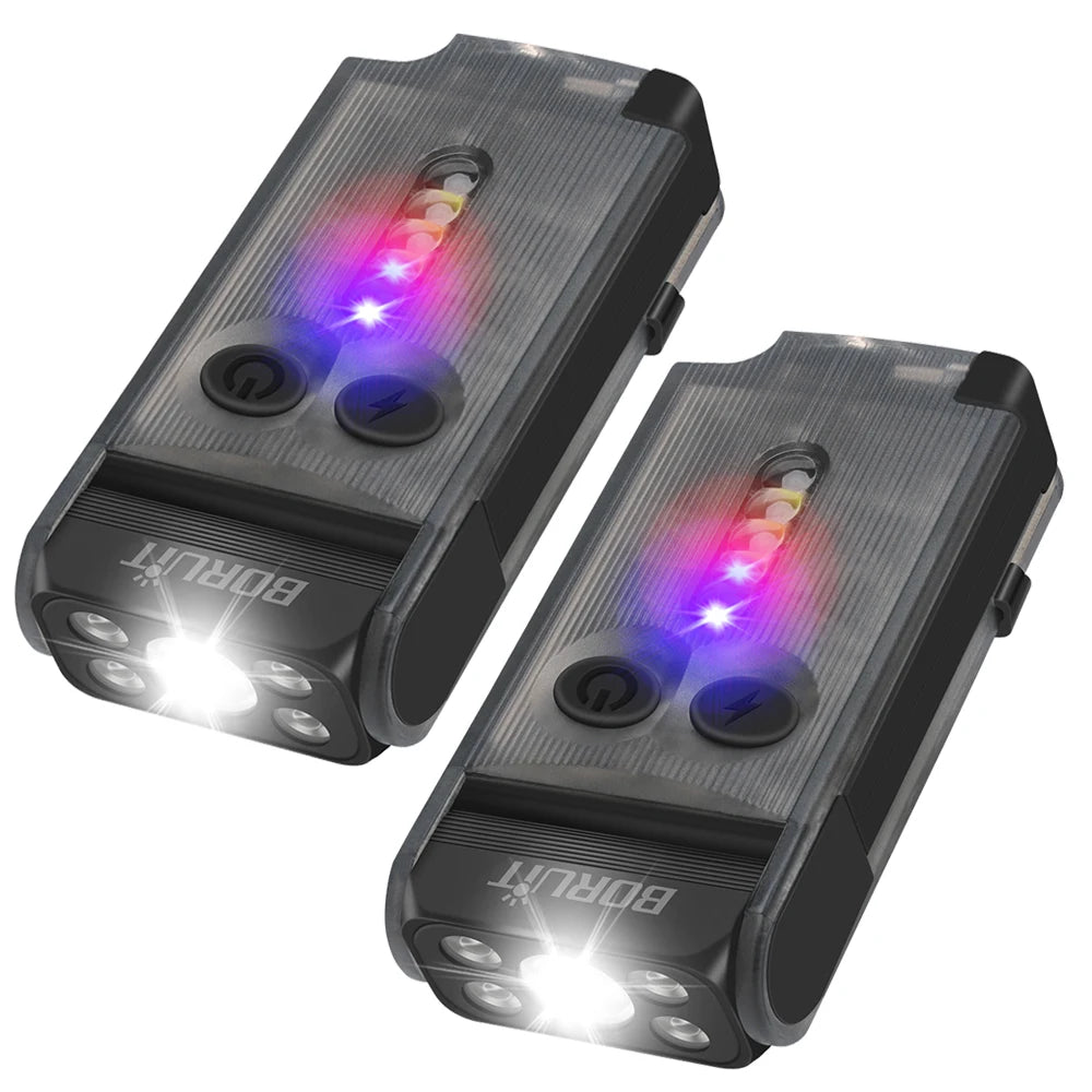 BORUiT V30 EDC LED Flashlight Keychain Power bank