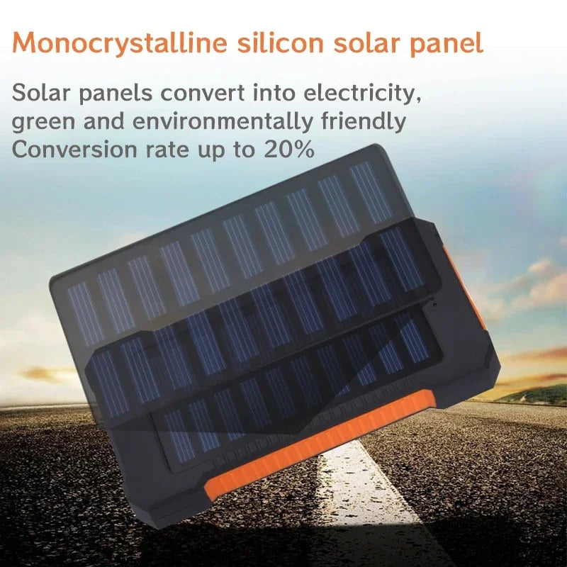 200000mah Solar Power Bank Large Capacity Fast Charging