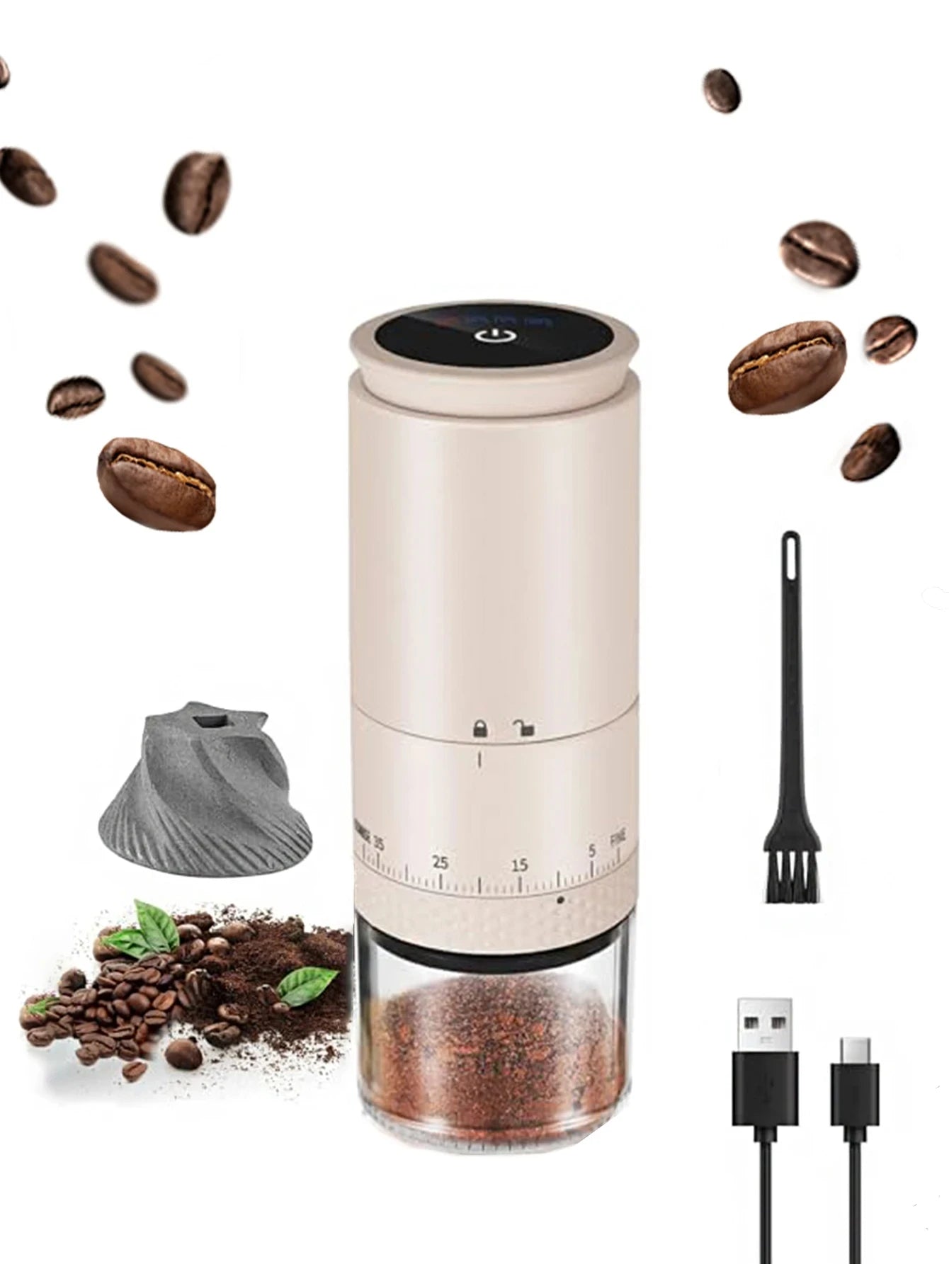 Electric Coffee Grinder Adjustable Coffee Burr 1500w
