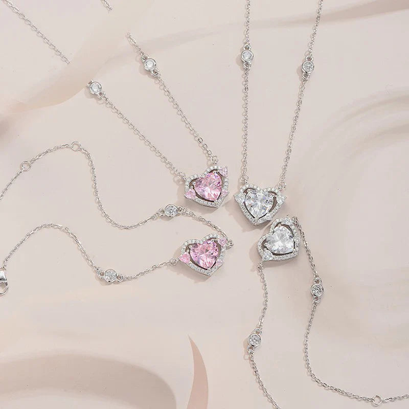 925 Sterling Silver Heart Pendant Necklace