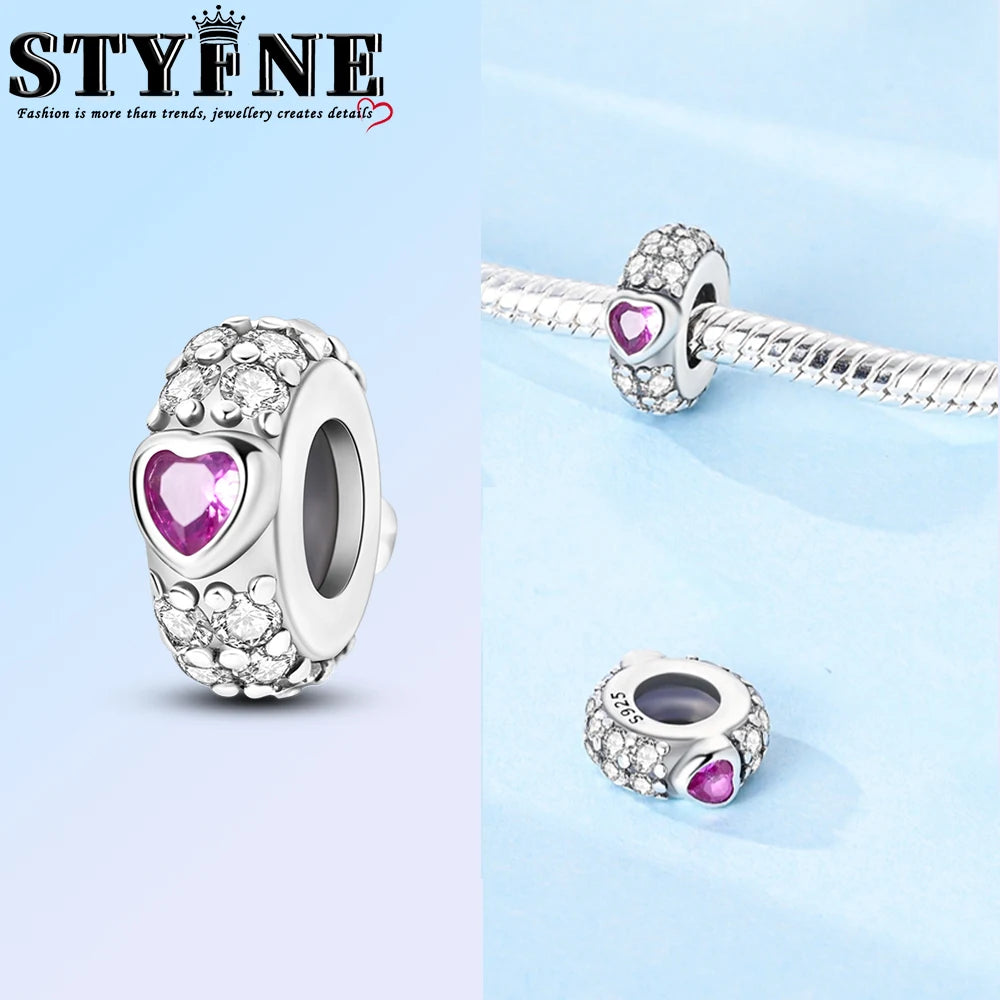 Series Sterling Silver 925 Pink Shiny Love