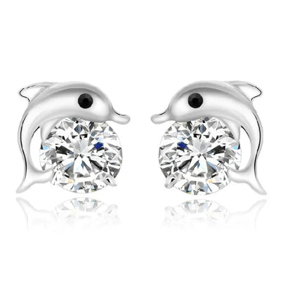 S925 Sterling Silver Dolphin Set