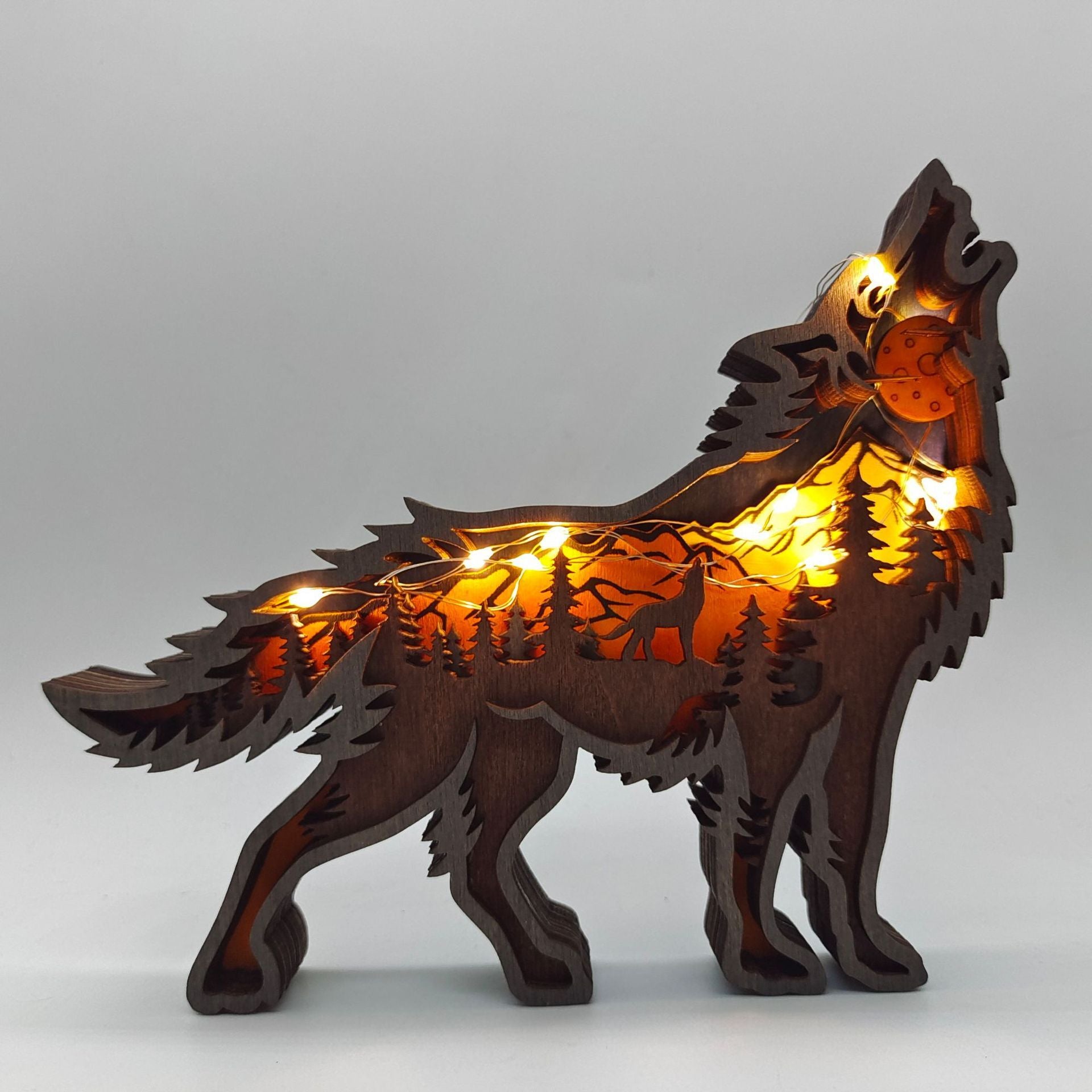 Decoration Wooden Animal Sculpture 3D