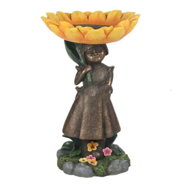 Resin Sunflower Bird Bath Ornaments Garden Crafts