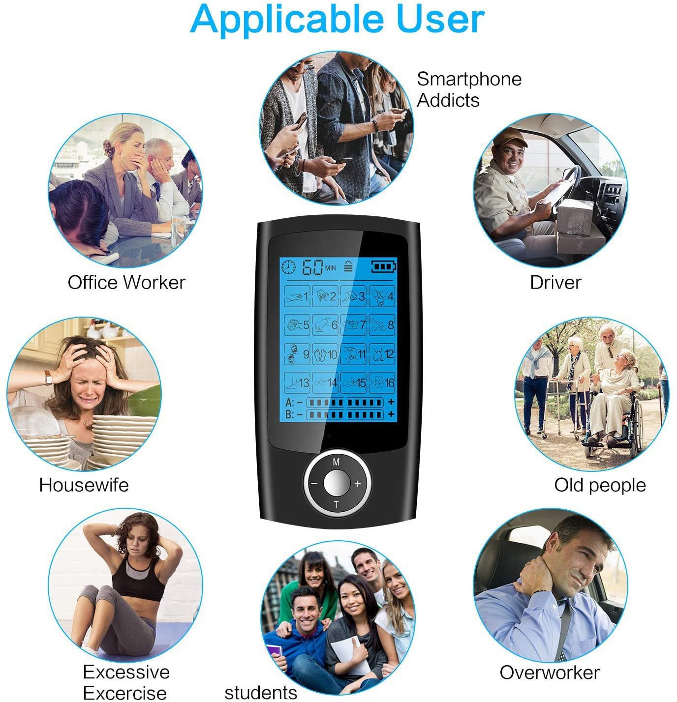 Digital Physiotherapy TENS Machine EMS Unit 16Mode - Buy Buy Baby