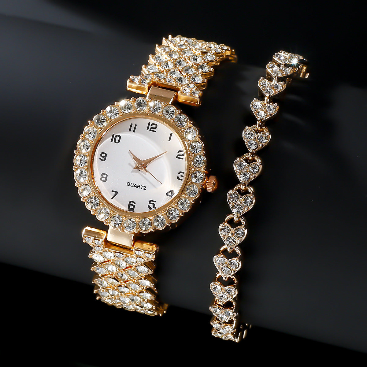 Fashion Jewelry 2pcs Watch Set