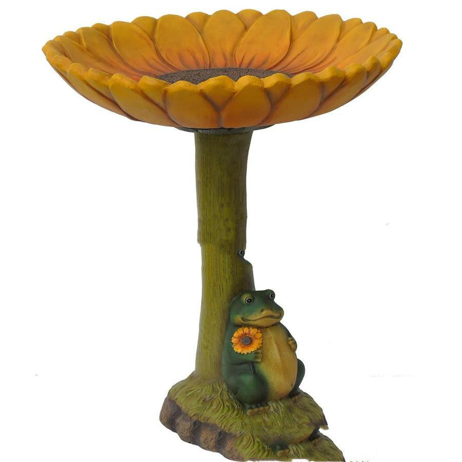 Resin Sunflower Bird Bath Ornaments Garden Crafts