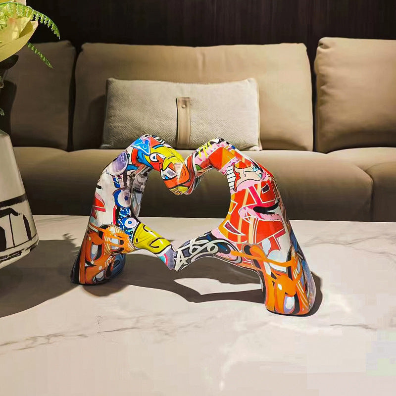 Graffiti Love Gesture Decoration Home Living Room Office