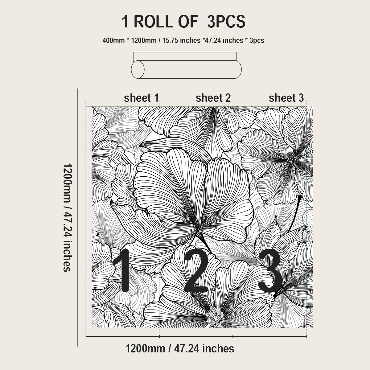 Flower Pattern Thick Wallpaper Self - adhesive Waterproof Wall Sticker - Buy Buy Baby