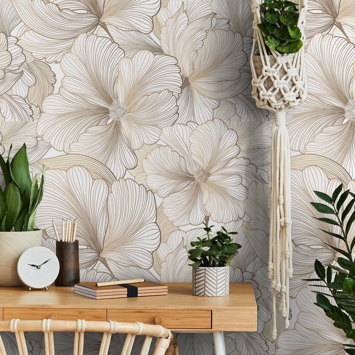 Flower Pattern Thick Wallpaper Self - adhesive Waterproof Wall Sticker - Buy Buy Baby