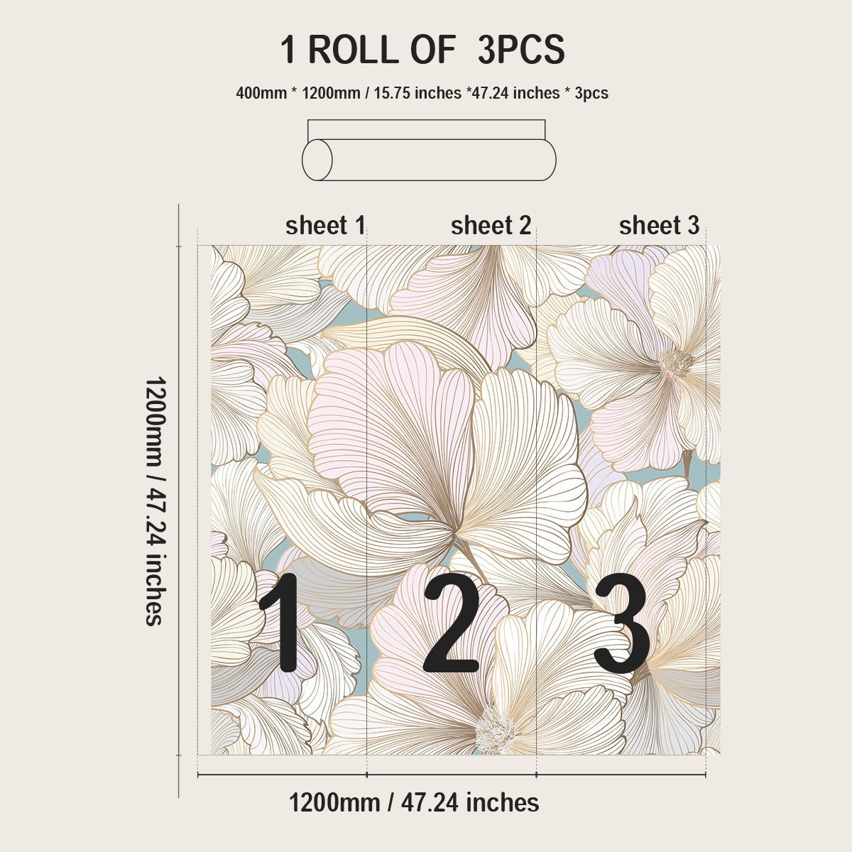 Flower Pattern Thick Wallpaper Self - adhesive Waterproof Wall Sticker - Buy Buy Baby