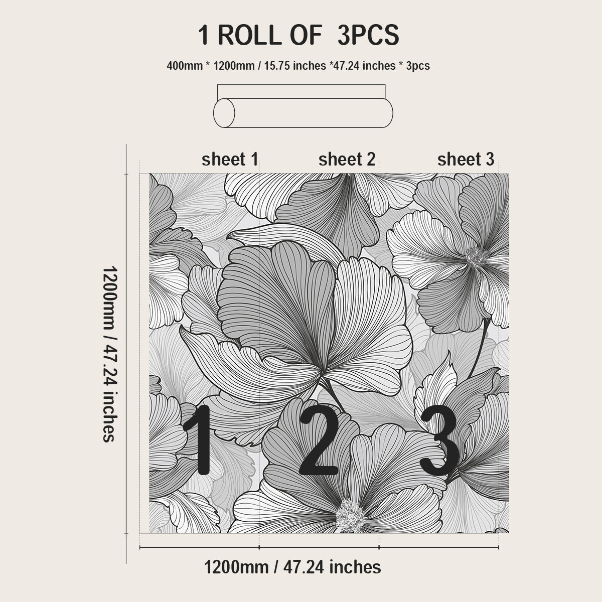 Flower Pattern Thick Wallpaper Self - adhesive Waterproof Wall Sticker - Buy Buy Baby