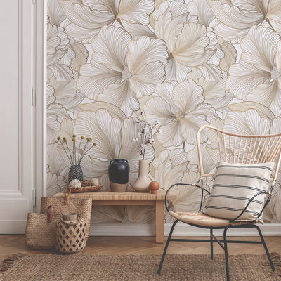 Flower Pattern Thick Wallpaper Self - adhesive Waterproof Wall Sticker - Buy Buy Baby