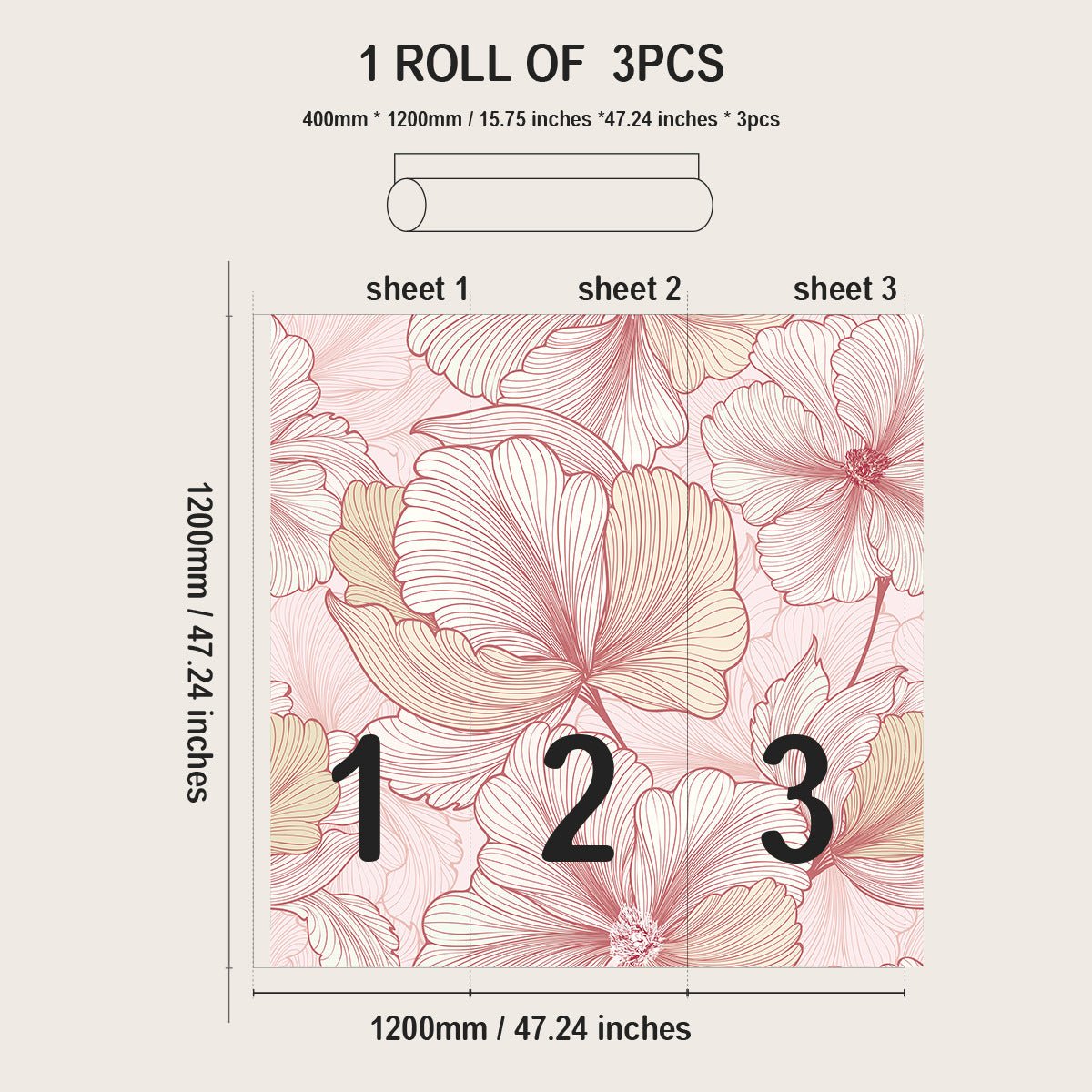 Flower Pattern Thick Wallpaper Self - adhesive Waterproof Wall Sticker - Buy Buy Baby