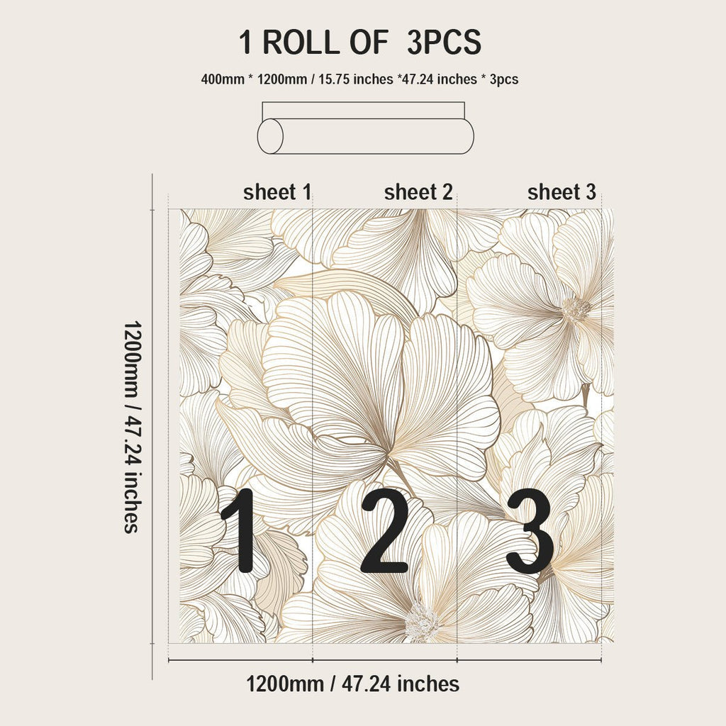 Flower Pattern Thick Wallpaper Self - adhesive Waterproof Wall Sticker - Buy Buy Baby