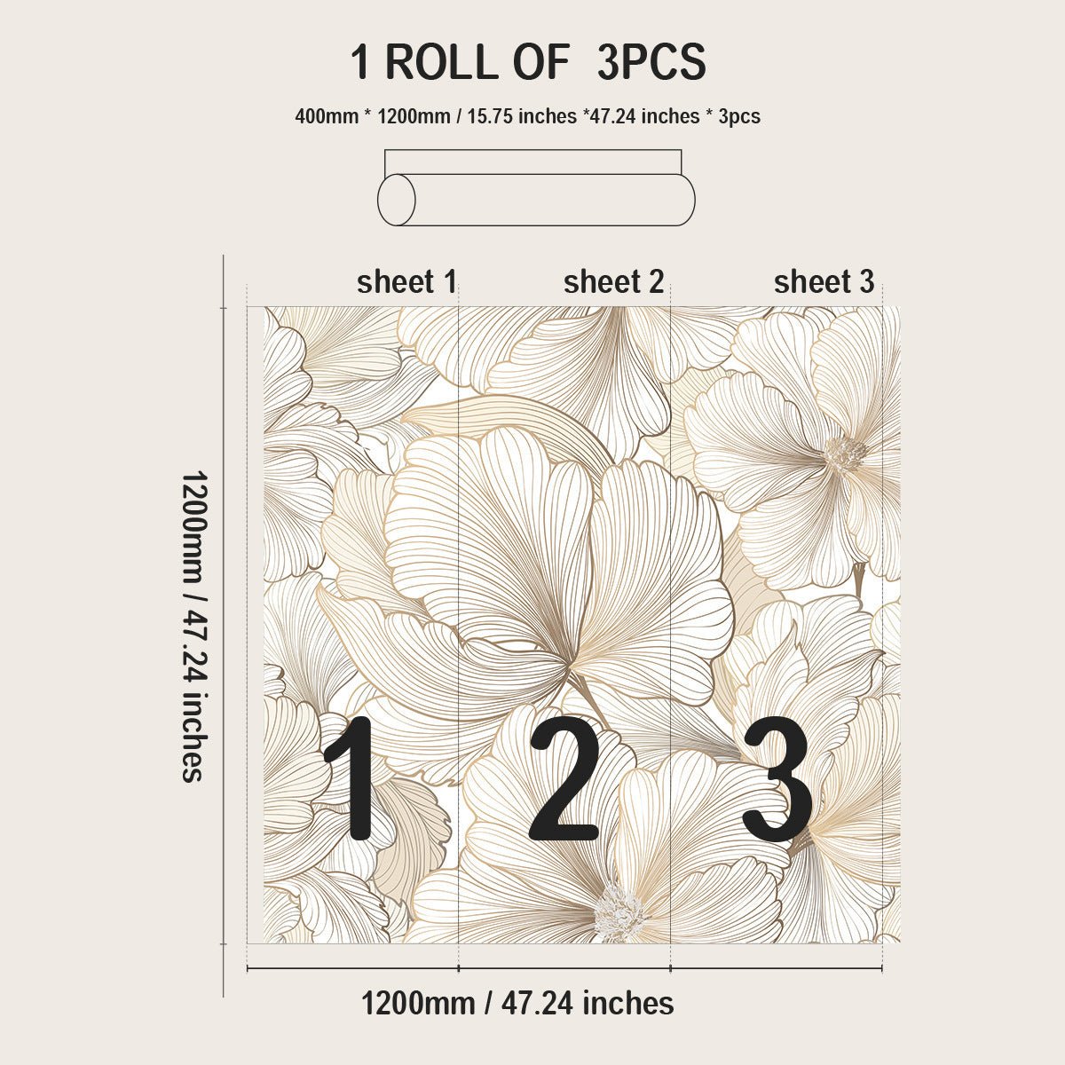 Flower Pattern Thick Wallpaper Self - adhesive Waterproof Wall Sticker - Buy Buy Baby