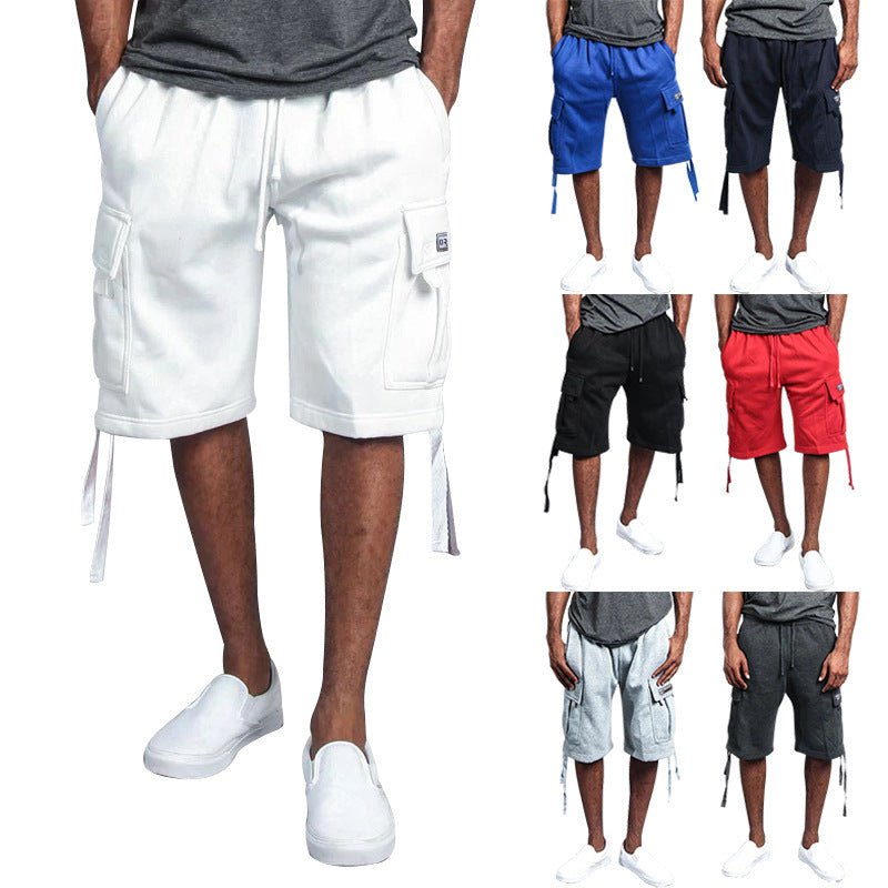 Men's Casual Five - point Overalls Multi - pocket Loose Straight Shorts - Buy Buy Baby
