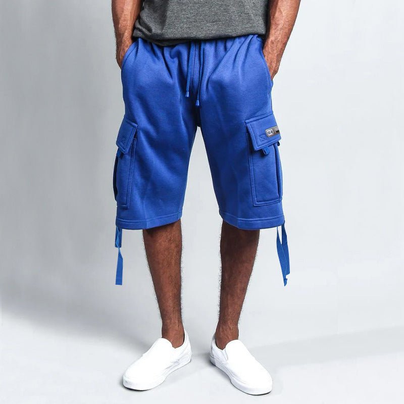 Men's Casual Five - point Overalls Multi - pocket Loose Straight Shorts - Buy Buy Baby