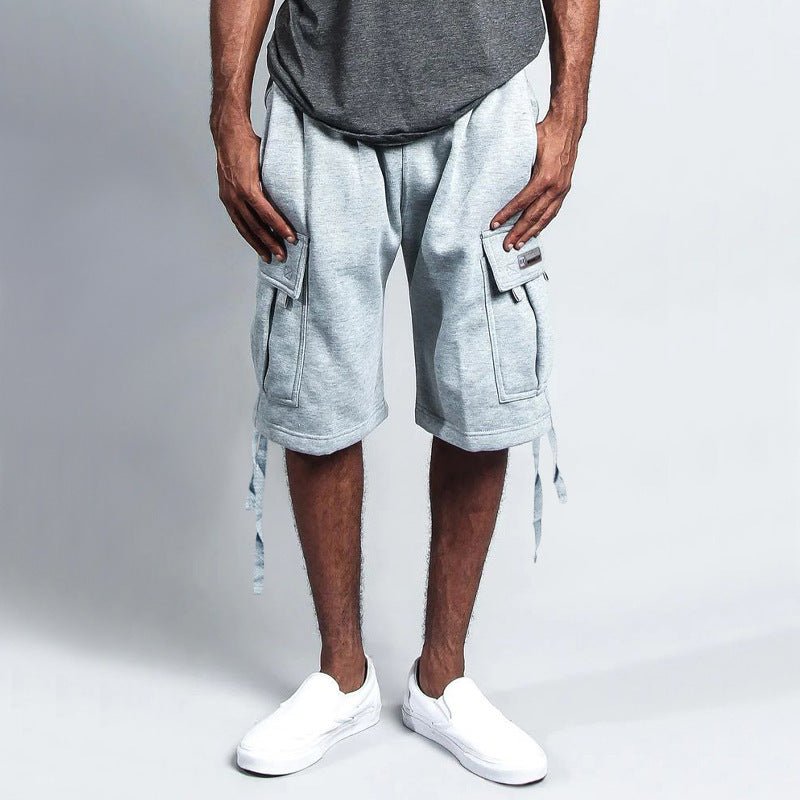 Men's Casual Five - point Overalls Multi - pocket Loose Straight Shorts - Buy Buy Baby