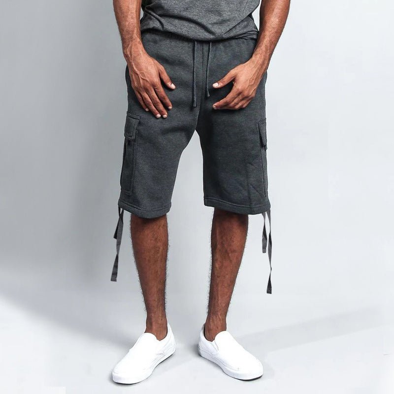 Men's Casual Five - point Overalls Multi - pocket Loose Straight Shorts - Buy Buy Baby
