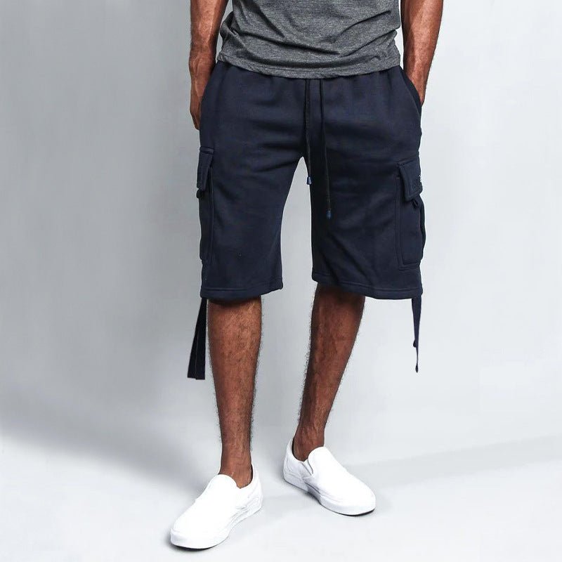 Men's Casual Five - point Overalls Multi - pocket Loose Straight Shorts - Buy Buy Baby