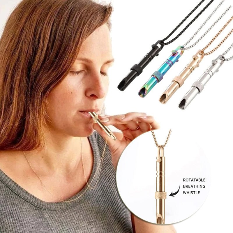 Stainless Steel Mindfulness Breathing Necklace For Anxiety Relief Pendant - Buy Buy Baby