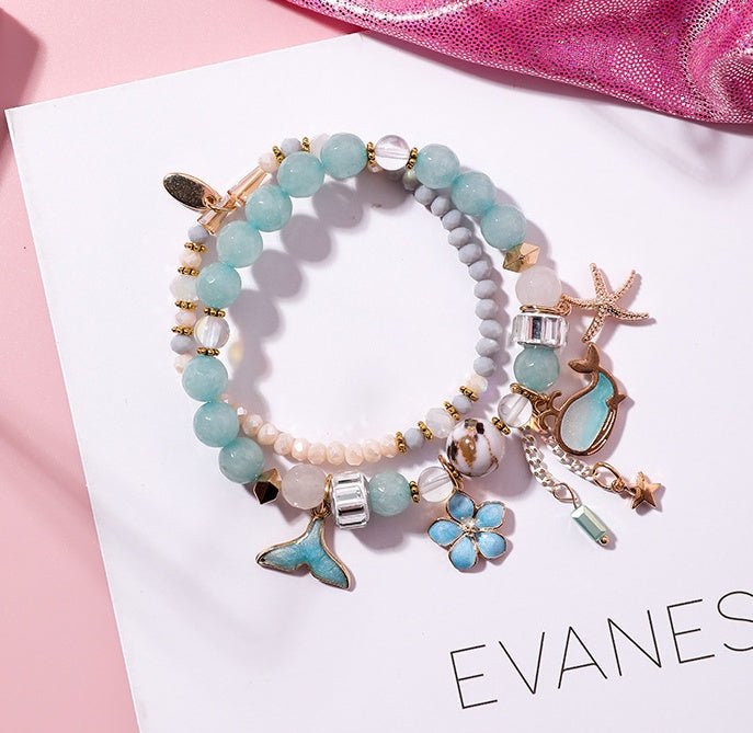 Whale tail bracelet double elastic retro flower starfish - Buy Buy Baby