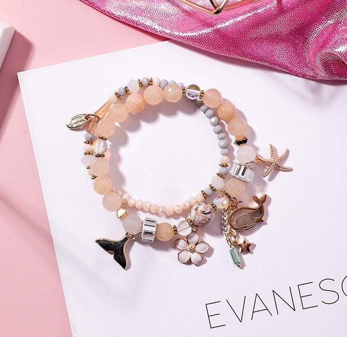 Whale tail bracelet double elastic retro flower starfish - Buy Buy Baby