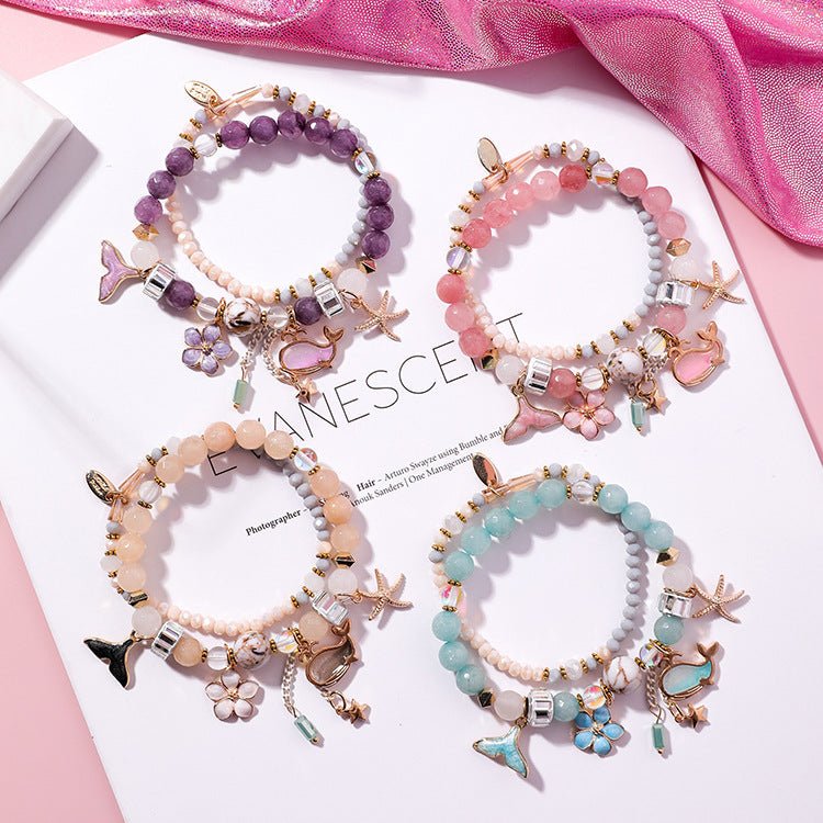 Whale tail bracelet double elastic retro flower starfish - Buy Buy Baby