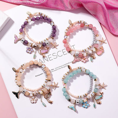 Whale tail bracelet double elastic retro flower starfish - Buy Buy Baby