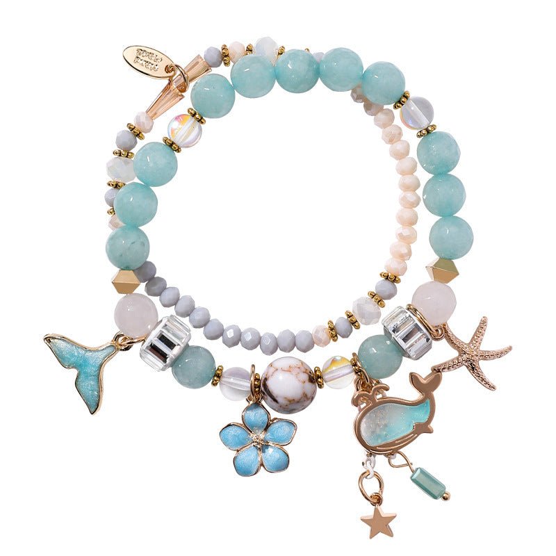 Whale tail bracelet double elastic retro flower starfish - Buy Buy Baby