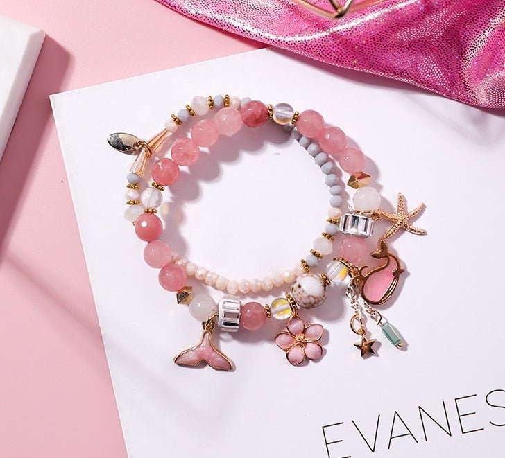 Whale tail bracelet double elastic retro flower starfish - Buy Buy Baby