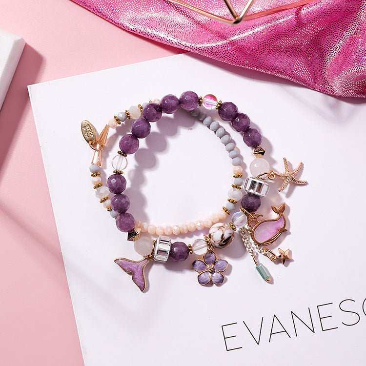 Whale tail bracelet double elastic retro flower starfish - Buy Buy Baby