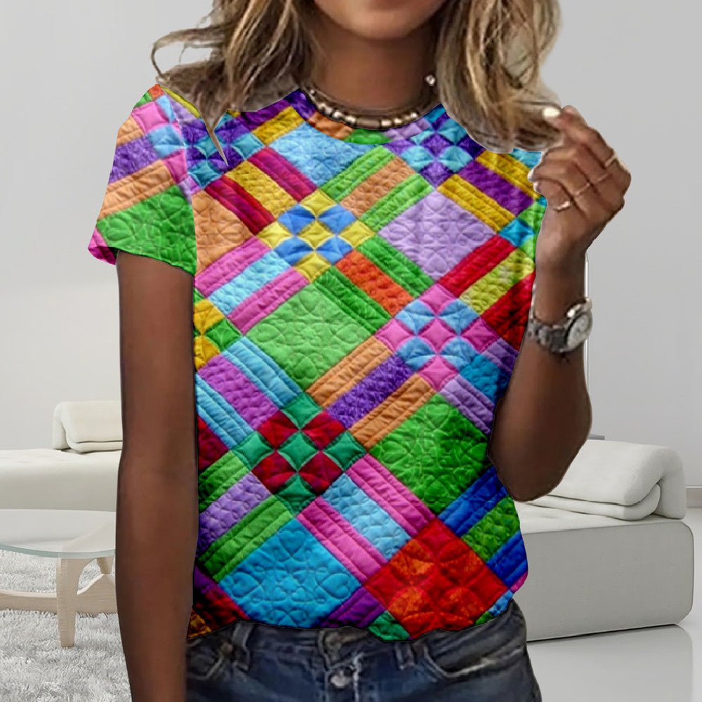 Women's Round Neck T-shirt Creative Shading - Buy Buy Baby